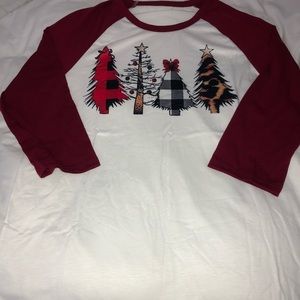Christmas “baseball “style t-shirt.